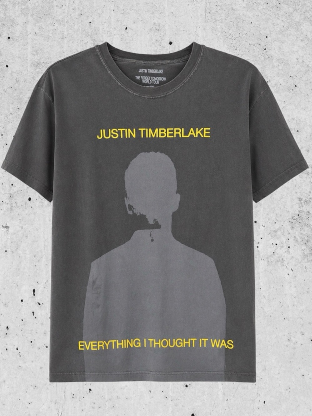 Justin Timberlake 24/25 The Forget Tomorrow World Tour Black T-Shirt LG NEW